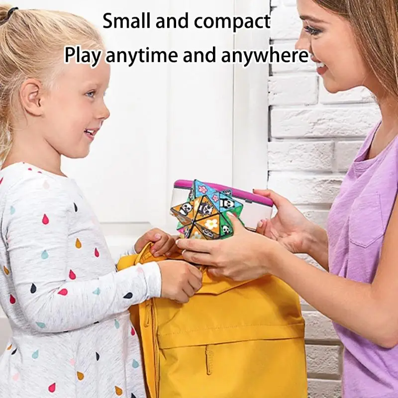 Đồ chơi xếp hình hình khối có họa tiết gấu trúc có thể đảo ngược dành cho liệu pháp rèn luyện tinh thần A2UB