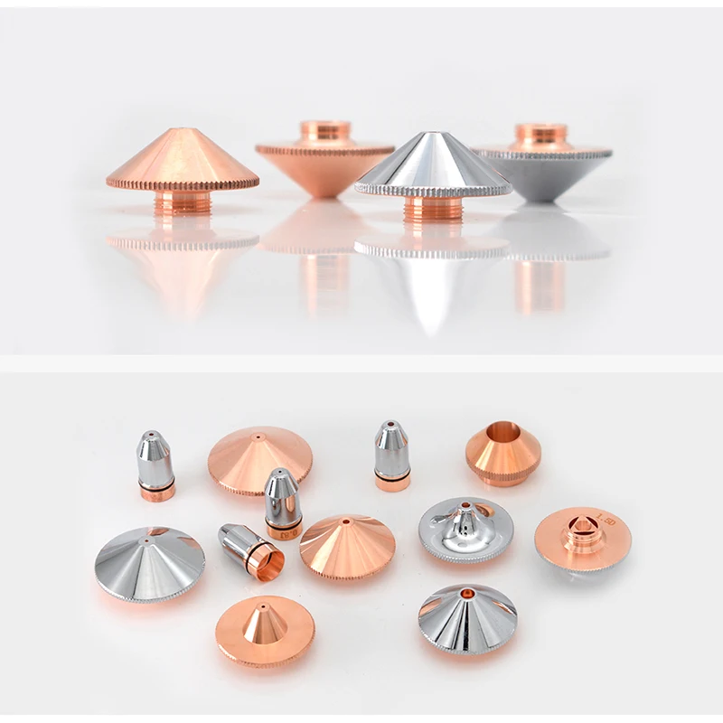 Copper Laser Cutting Nozzle D28 M6 M8 for Precitec Raytools WSX Fiber Laser Accessories