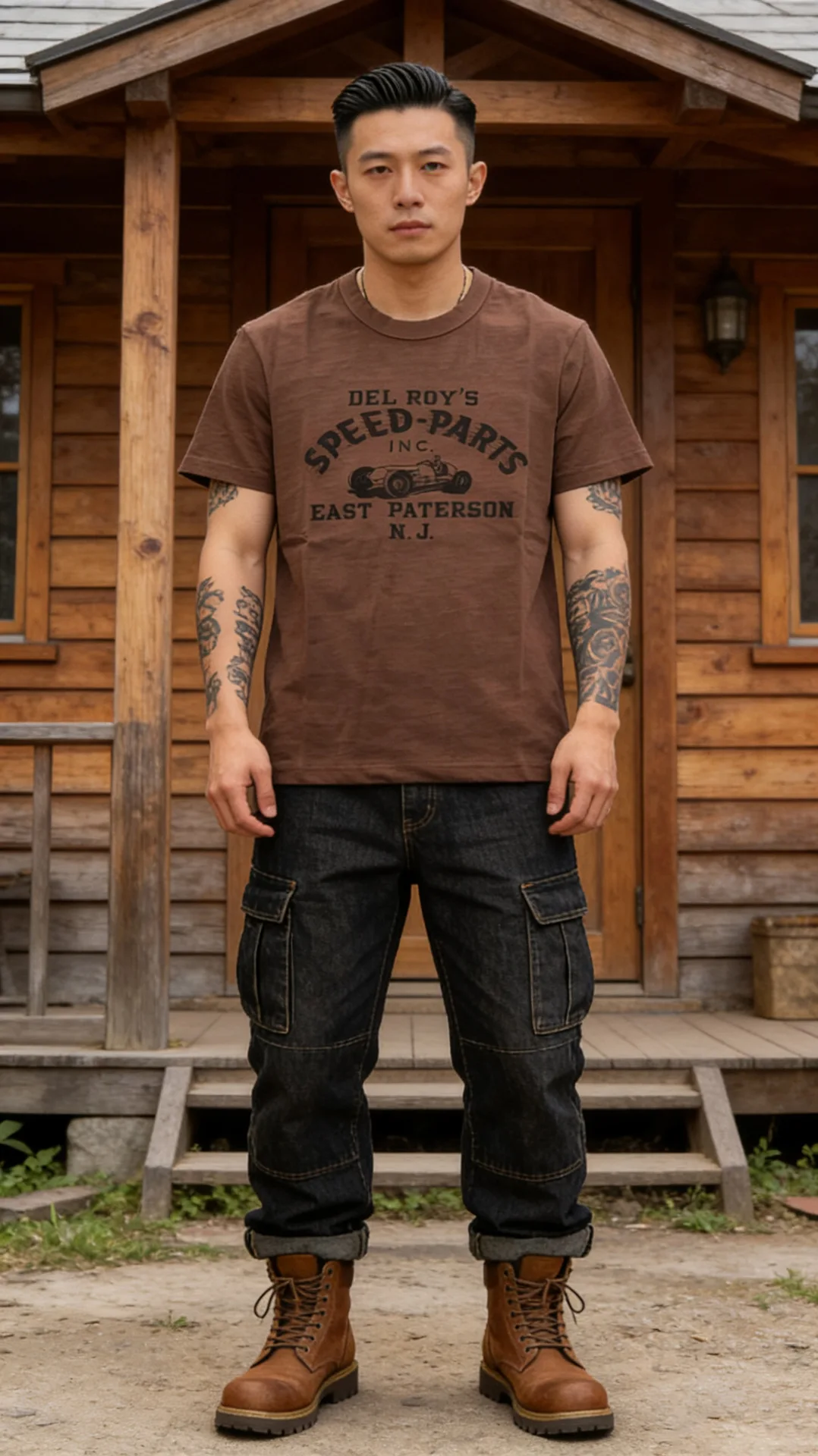 

Винтажная футболка для мотогонок OKONKWO, 255 г, из хлопка с эффектом слаб, в американском ретро-стиле, с коротким рукавом, для мужчин