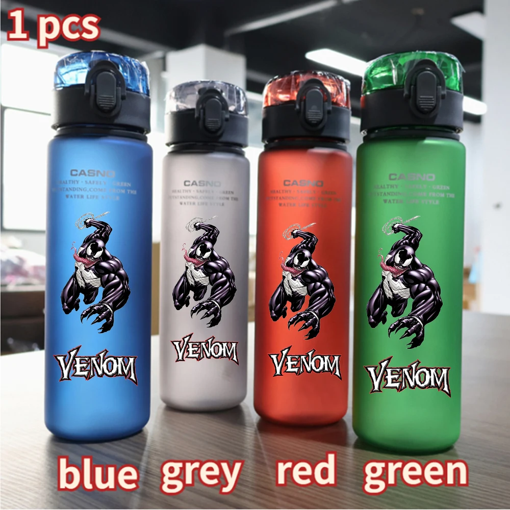 560ML Venom: The Last Dance Water Cup Spider-Man Large Capacity Portable Plastic Cartoon Adult Outdoor Sport Drinking Bottle