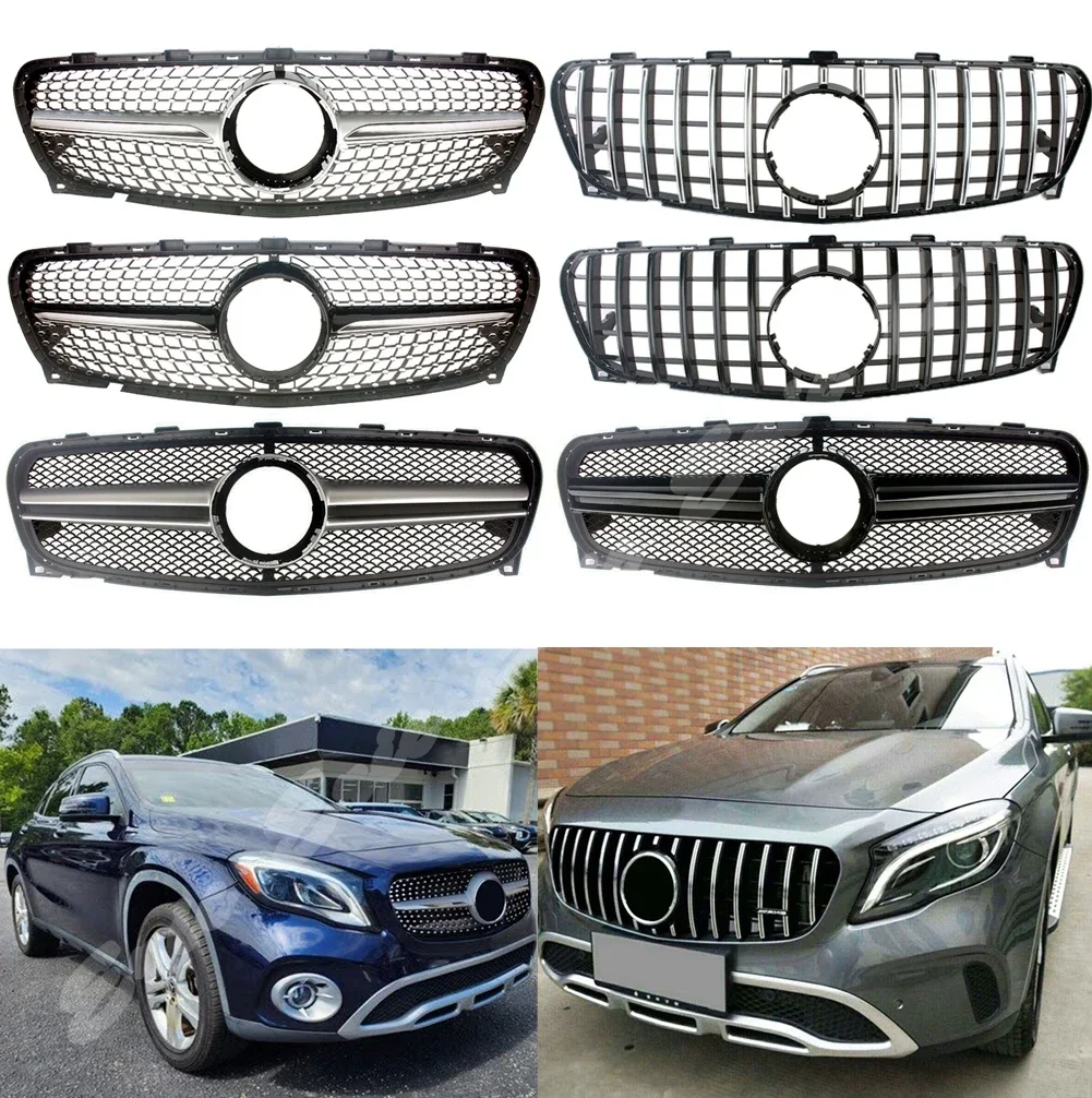 

Front Racing Billet Bumper Grille Upper Facelift Grills For Mercedes Benz GLA- Class X156 2017 2018 2019 Diamond GTR