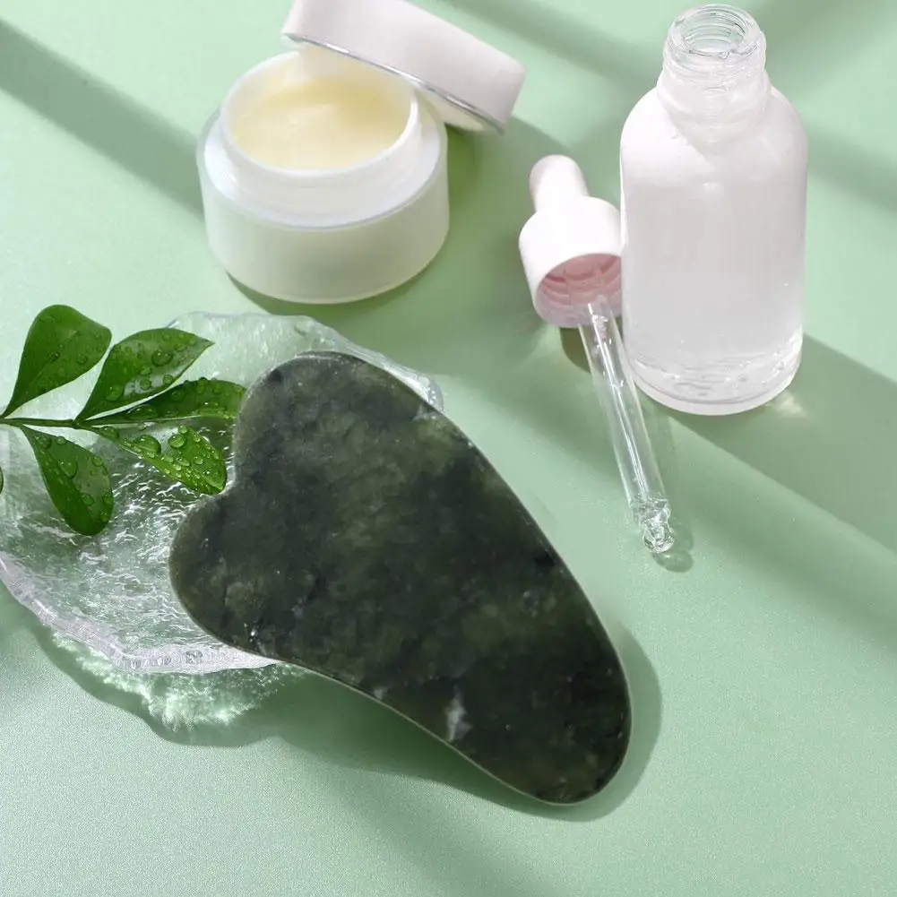 

Jade Roller Face Gua Sha Calf Horn Scraping Board Natural Stone Face Body Lifting Skin SPA Physical Massage Beauty Tools