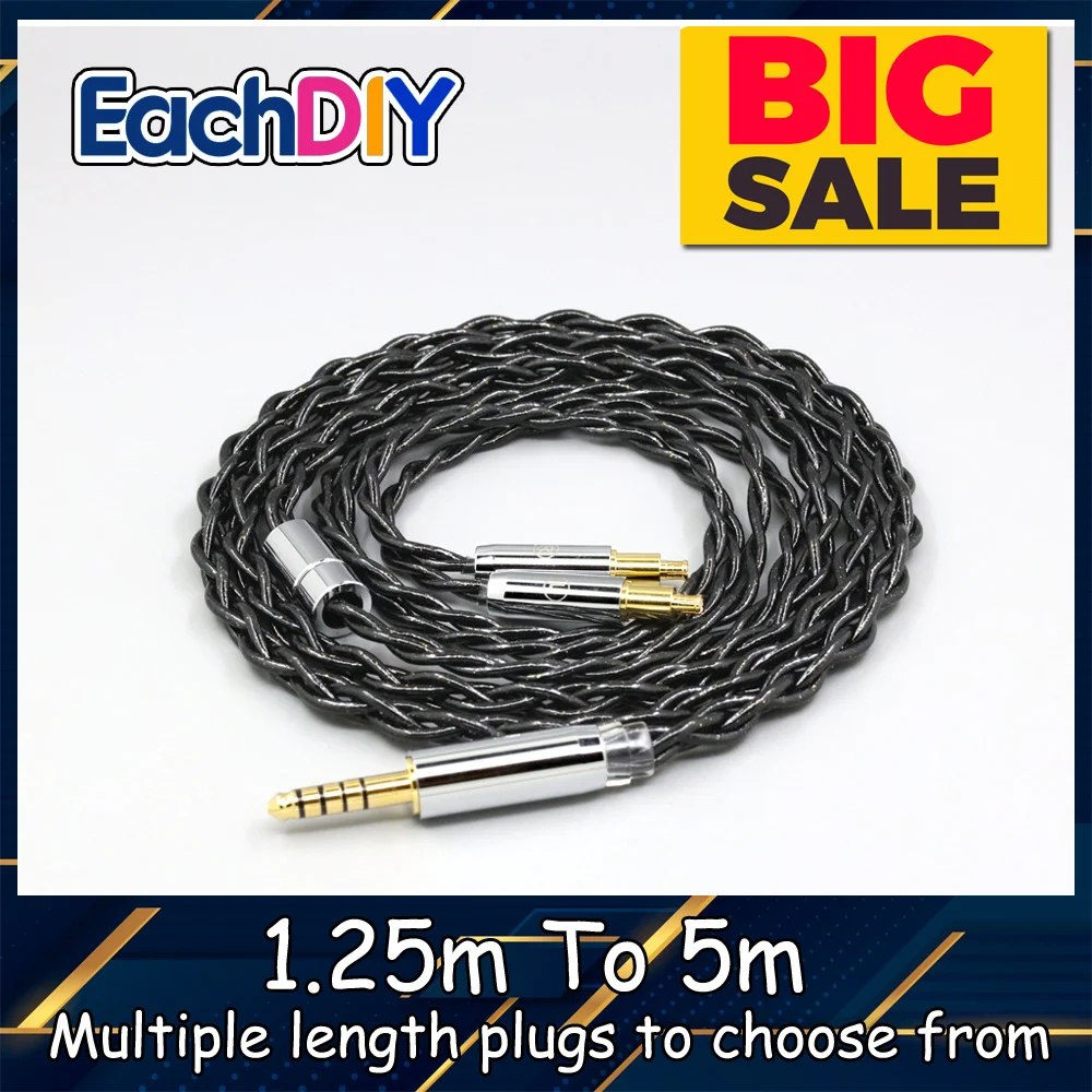 

99% Pure Silver Palladium Graphene Floating Gold Cable For Audio Technica ATH-L5000 ATH-AWKT f ATH-AWAS LN008349