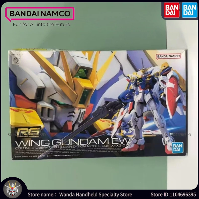 BANDAI – jouets modèles RG20 Wing Gundam Ew à assembler, modèle Mecha, figurines d'anime, Puzzle, cadeaux de poupée populaires de vacances, en Stock