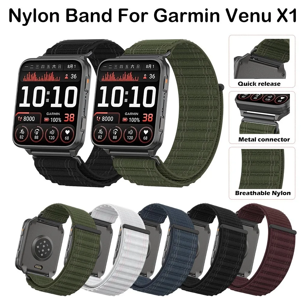 faixa-trancada-de-nailon-para-garmin-venu-x1-pulseira-de-relogio-ao-ar-livre-respiravel-conectores-de-metal-pulseira-para-garmin-venu-x1-acessorios
