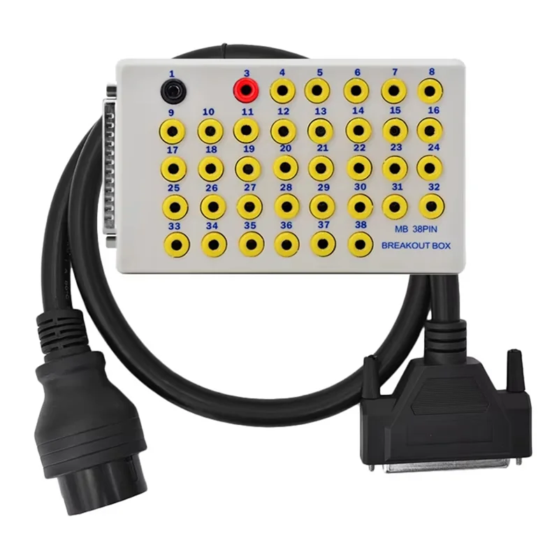 A42T - Nowy 38-pinowy moduł OBD Breakout Box OBD2 Tester Sygnału Linii Detektory Protokołów Diagnostyka Łączności Danych CAN Narzędzie do Samochodów Benz