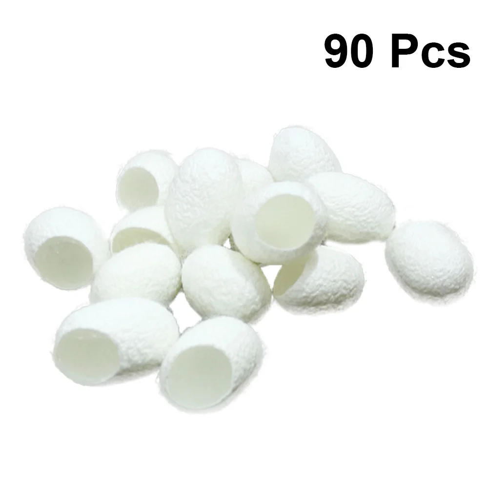 90 قطعة دودة القز الطبيعية العضوية كرات تنظيف الوجه مقشر للعناية بالبشرة تبييض الرؤوس السوداء إزالة العناية بالبشرة فرك