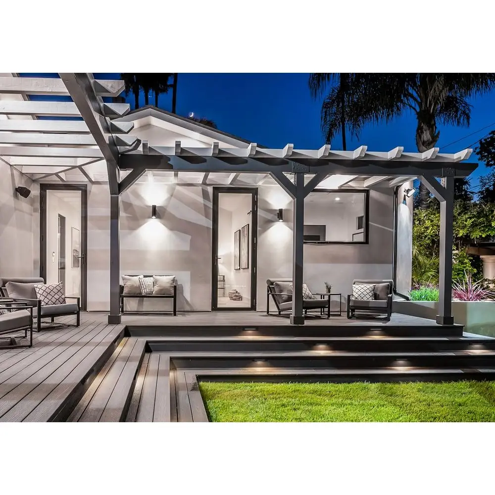 12 عدد 9-15 فولت تيار متردد/تيار مستمر LED أضواء خطية، 2 واط خارجي مقاوم للماء وأضواء الناهض، غلاف ألومنيوم أسود #5