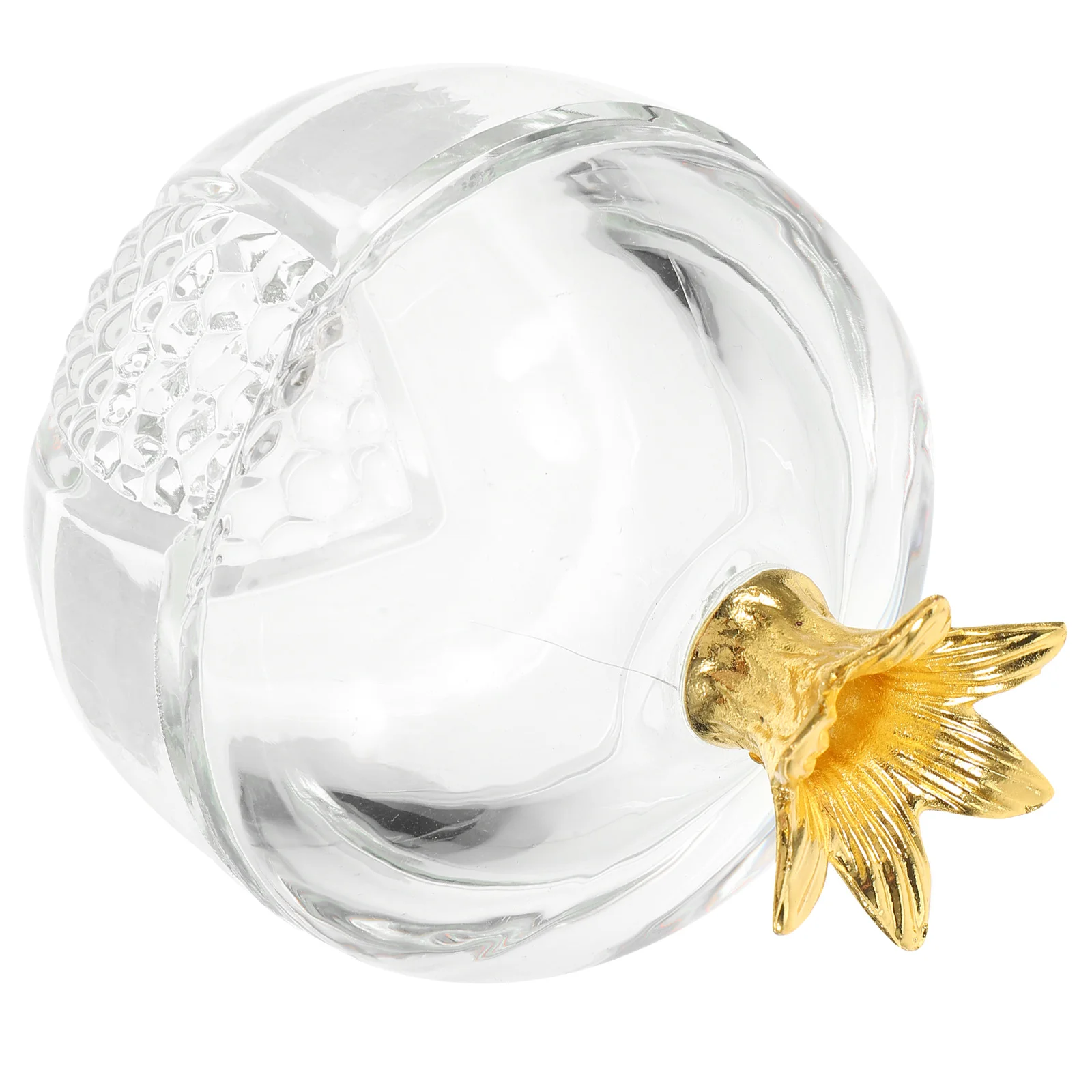 

Nail Cup Pen Glass Brush Holder Liquid Dappen Dish White Crystal Container Tip with Lid Stylish Pomegranate Shape