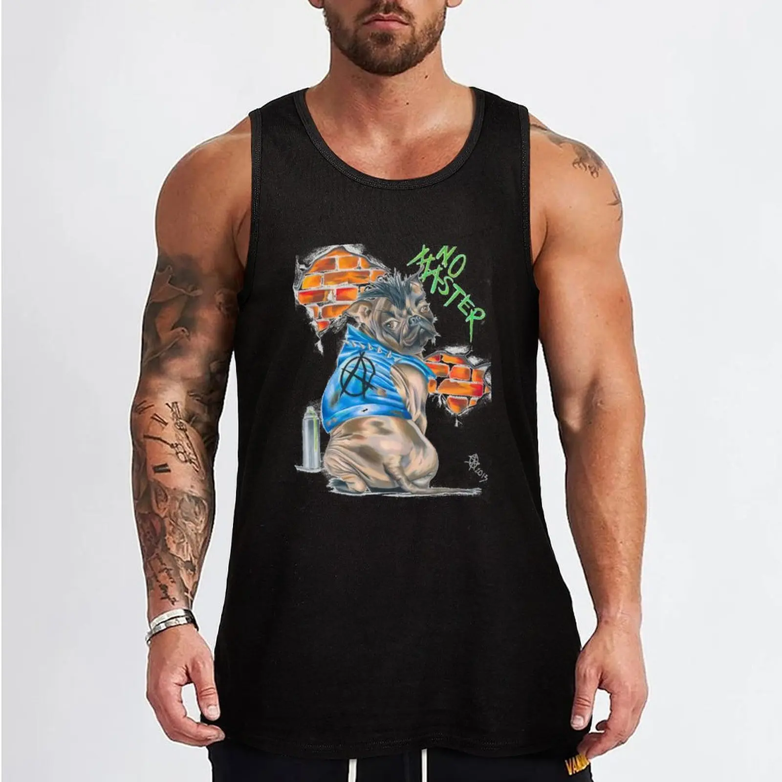 No Master Tank Top T-shirts men T-shirt man singlets for men Men's singlets