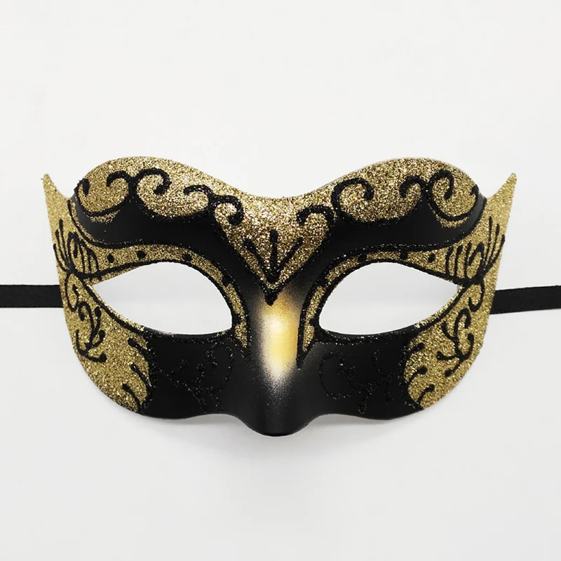 Sexy Shiny Colorful Venetian Masquerade Mask for Men Halloween Cosplay Jazz Prince Mask Carnival Fancy Half Face Eye Mask