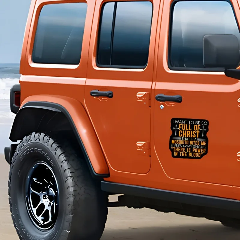 

2pcs 2D "I Want To Be Filled with Christ" Vinyl Decals - Glossy Christian Quote Stickers for Cars, Walls & Bottles