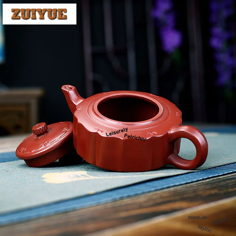 260 مللي ريترو ييشينغ الأرجواني الطين الأسبوعية عدد أباريق الشاي اليدوية وعاء الخام خام Dahongpao الطين غلاية مع مصفاة Zisha طقم شاي الحرفية #3