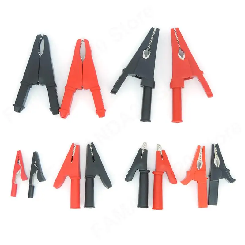 red black 20/50A PVC Alligator Crocodile Clip clamp Socket Plug Handle Test cable Probe 4mm banana plug electric Battery M2