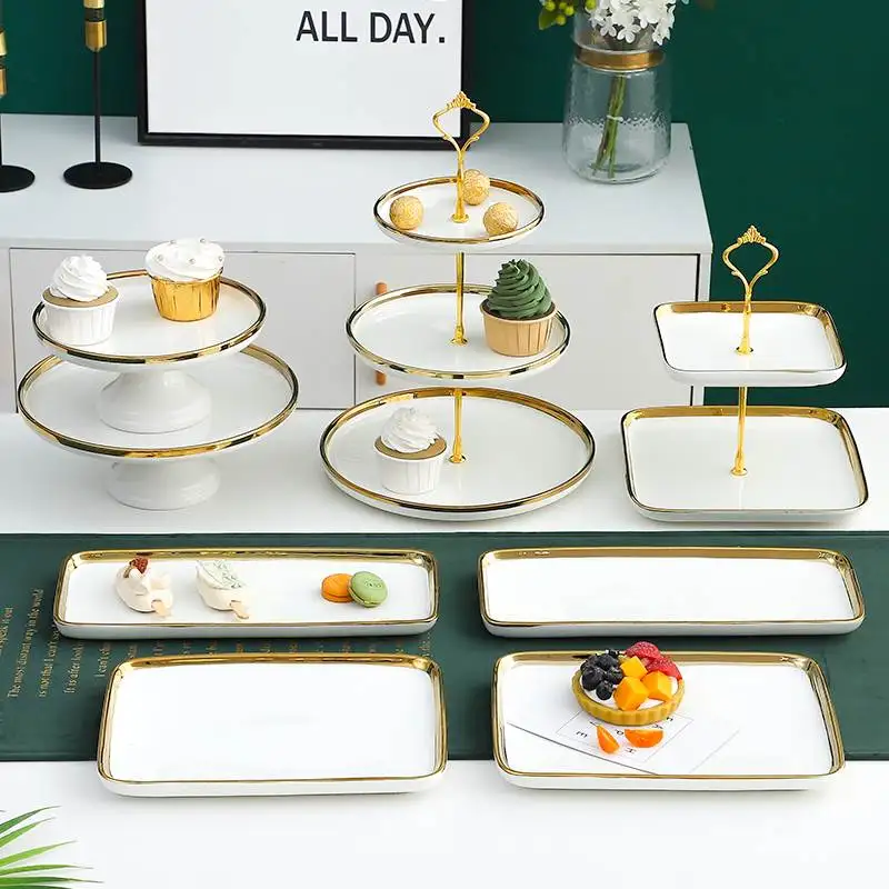 

Dessert Table Display Rack Ornament Decoration Set Wedding Birthday Engagement Cake Snack Rack Coffee Break Cold Plate Set