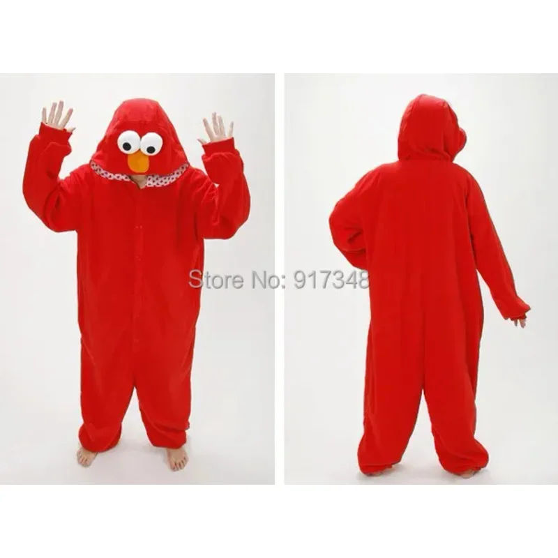 Cos ELMO e COOKIE MONSTER Kigurumi Tutine per adulti Uomo Donna Cartoon Anime Costume cosplay per Halloween Carnevale Parte natalizia