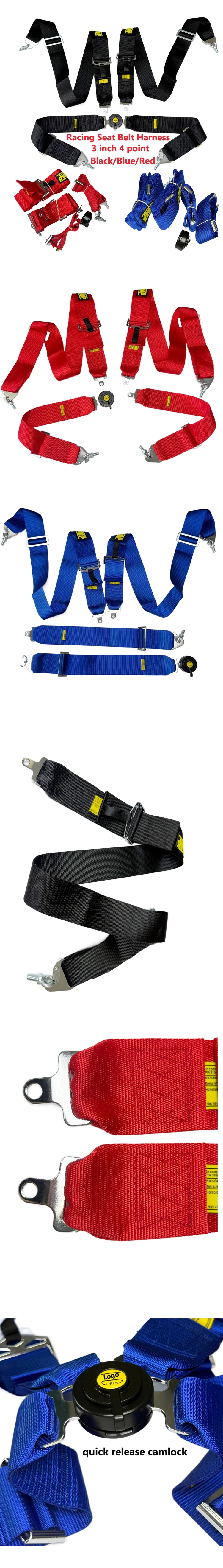 Neuer Rennsportgurt 3 Zoll 4-Punkt-Befestigung Schnellverschluss Nylon Auto-Sicherheitsgurt JDM Takata Sicherheitsgurt Auto-Tuning – Detail 1
