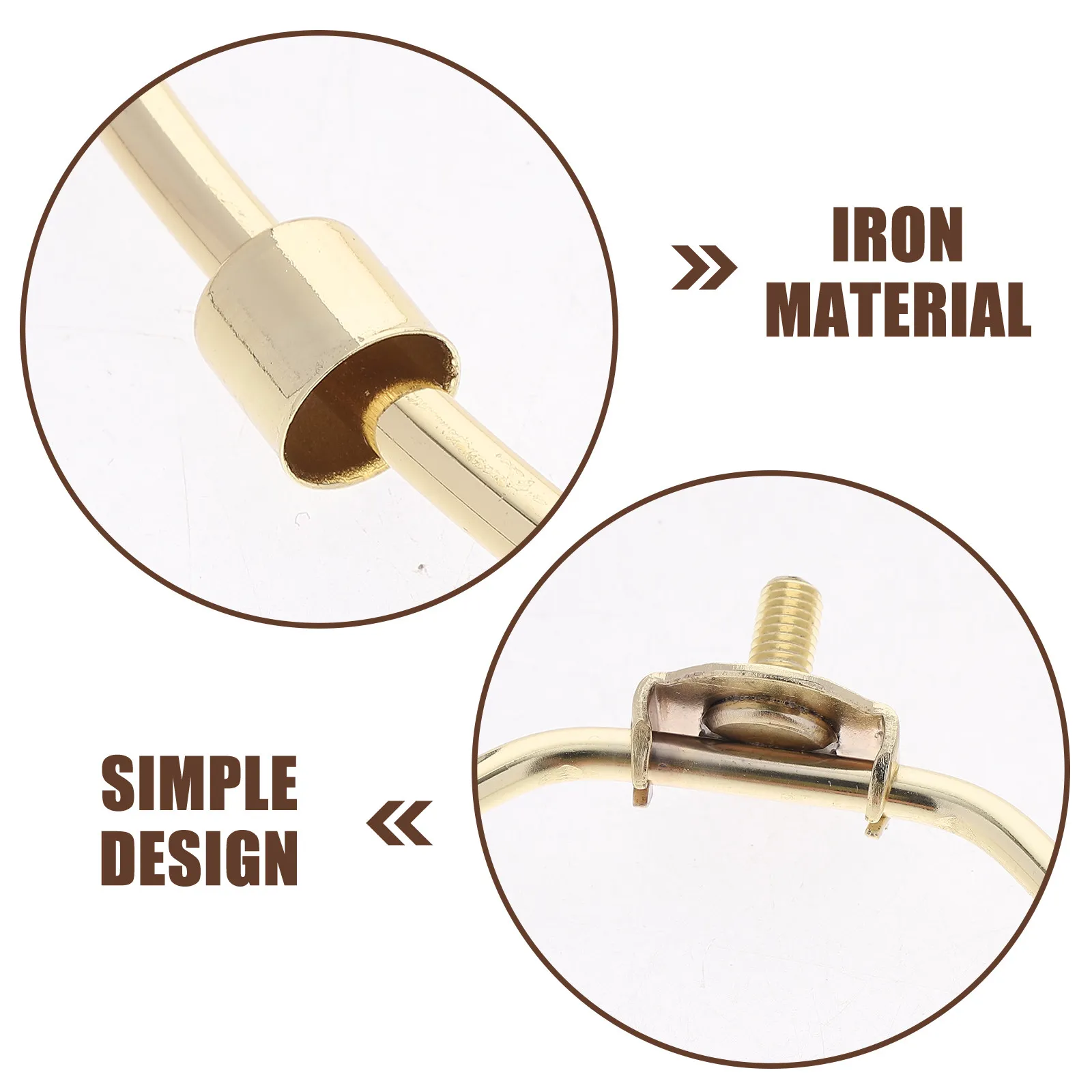 1Set Iron Lampshade Holder Lamp Harp Bracket Universal Replacement for Table Floor Lamps Lamp Shade Horn Horn Light Bracket