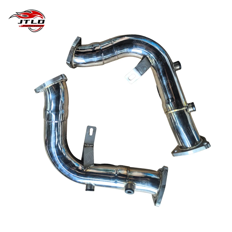 For 2008-2012 Audi S5 B8 Coupe 4.2L Left Hand Drive Stainless Steel Polished Downpipe Performance Exhaust
