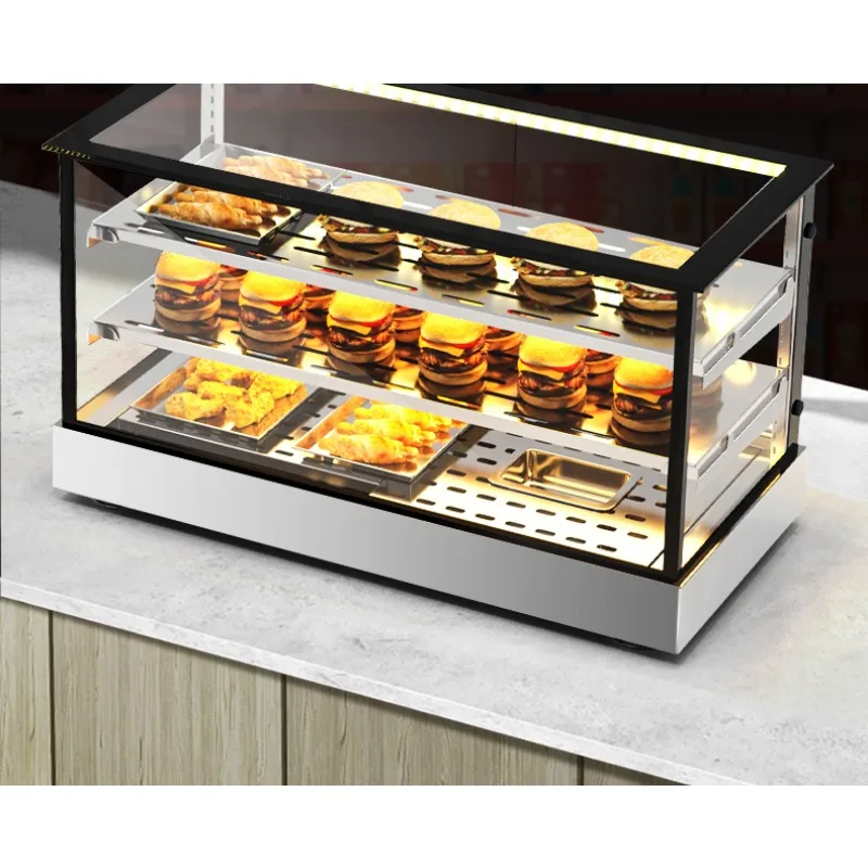 

Insulation display cabinet Commercial electric heating constant temperature fried chicken burger egg tart fried moisturizing