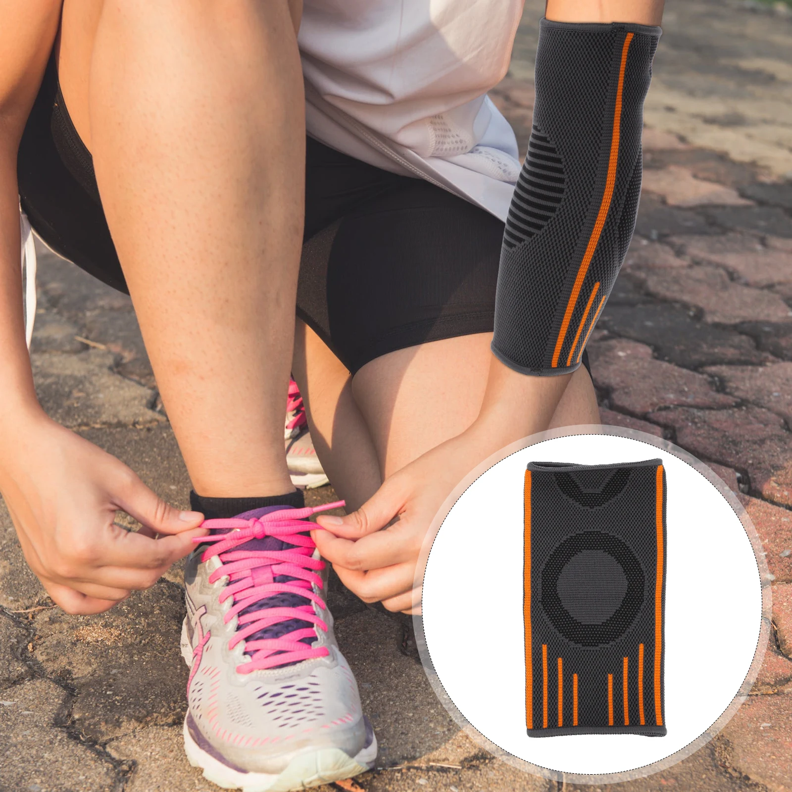 

Premium Elbow Sleeve with Absorption - Sturdy Comfortable Elbow Guard for All Day Wear and Sports Activities