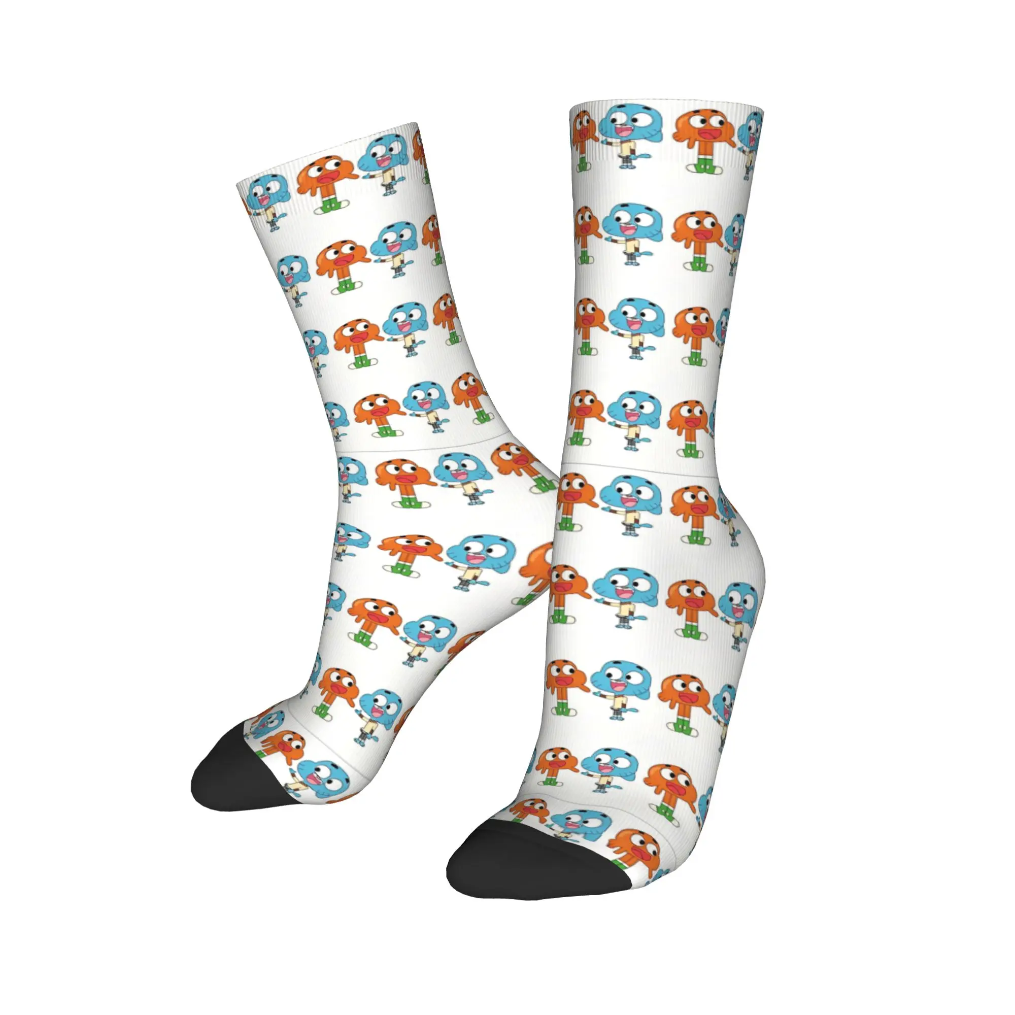 Happy Funny Male Men Socks Crazy Gumballs and Darwin Sock Polyester High Quality Women Sock Spring Summer Autumn Winter,