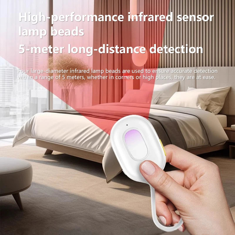 

2025 Intelligent Mini IR Camera Detector Signal Detector Rechargeable Hanging Security Alarm Protection Detector anti peeping
