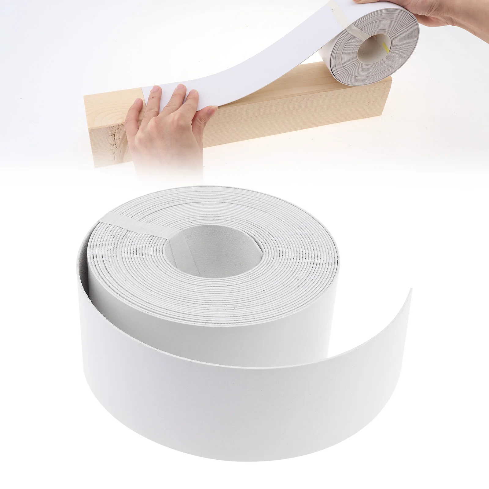 

2 3/16 inchx25 ft 5.5 cm x 7.62m Hot Melt Adhesive PVC Edge Banding for Plywood Table / Cabinet, Pre-glued Veneer Edging