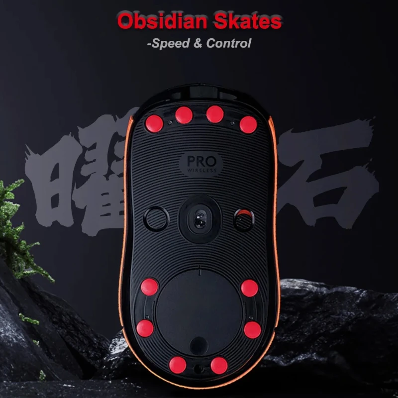Obsidian X-Raypad Mouse Skates Universal 6.5mm Dots Donuts 0.9mm Balanced Control Mouse Feet Pad Glass Foot Pad