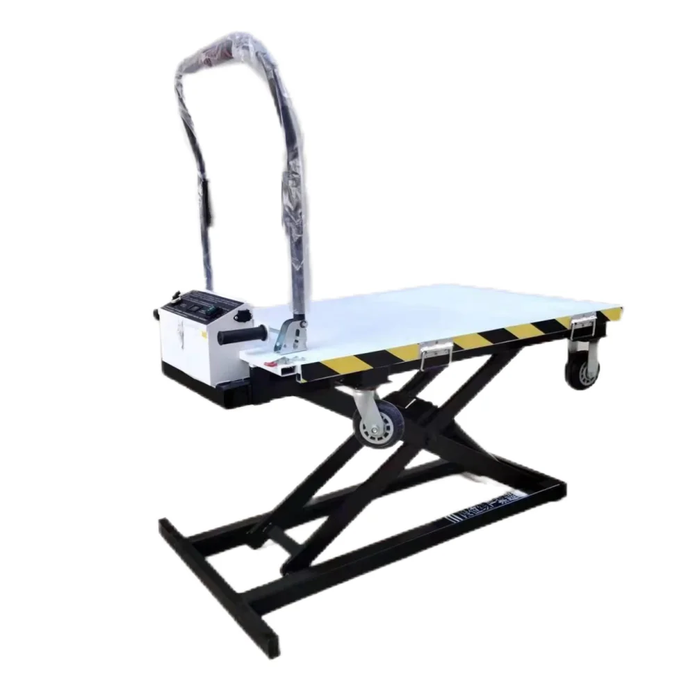 OEM Trade Flatbed Greenhouse Trolleys Dolly Electric Hydraulic Transportation Hand Truck Cart Stainless Steel Platform Lifting