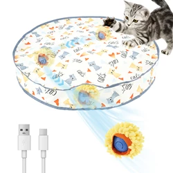 Cat Interactive Toy Ball in Pouch Fast Rolling Hide Automatic Moving Bouncing Pet Smart Toy Interactive Kitten Indoor Ball