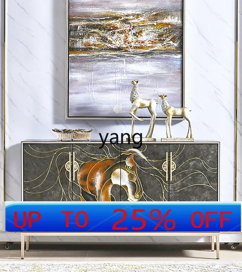 

LMM porch cabinet light luxury post-modern door shoe cabinet living room partition dining room cabinet