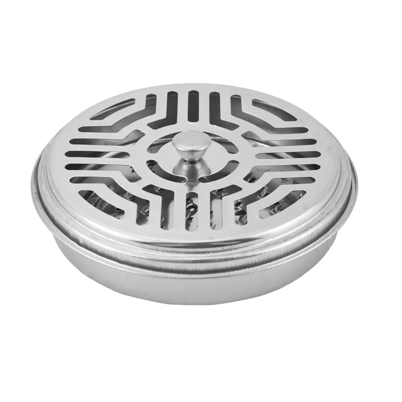 

Best Pick Stainless Steel Holder For Mosquito Coils, Fireproof Mosquito Spiral Container, Portable Metallic Mosquito Coil Holder