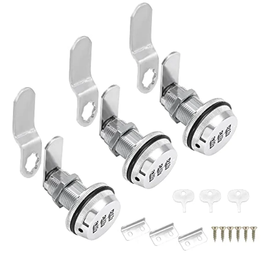 

Number Combination Lock for File Cabinet, -/8 Inch Keyl Cam Lock Combo Lock for Desk Drawer Mailbox