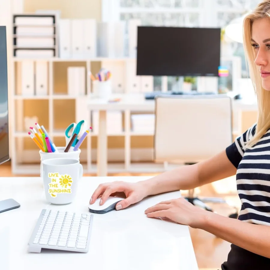 100 قطعة من ملصقات ملهمة تحفيزية من الفينيل المقاوم للماء مع اقتباسات تأكيد إيجابية للاستخدام الشخصي على Water Bot