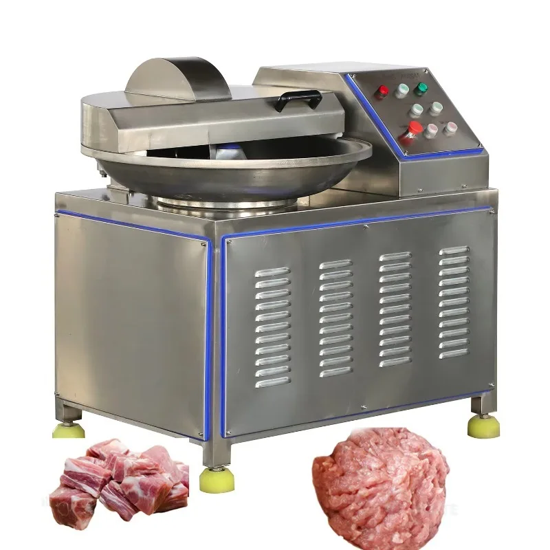 Electric Vegetable Chopper Cutting Machine And Mixer Meat Sausage Cutting Meat Bowl Cutter Chopper Price