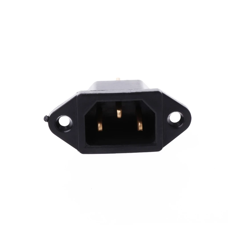 10 Pcs/Set 250V 10A 3-Pin Terminal IEC320 C14 Inlet Power Plug Socket Black