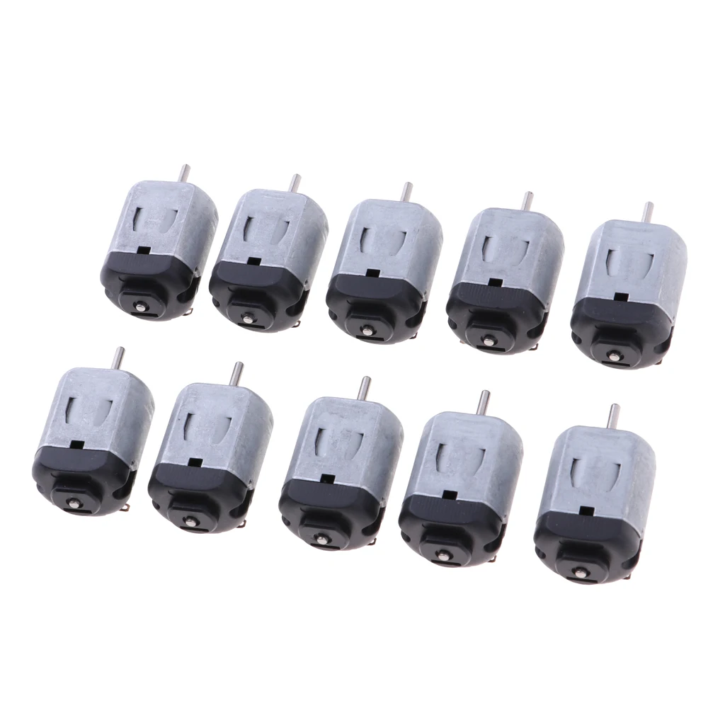 10 Pieces 3V-4.5V Double Shaft 130 Micro Motor for DIY Model Motor