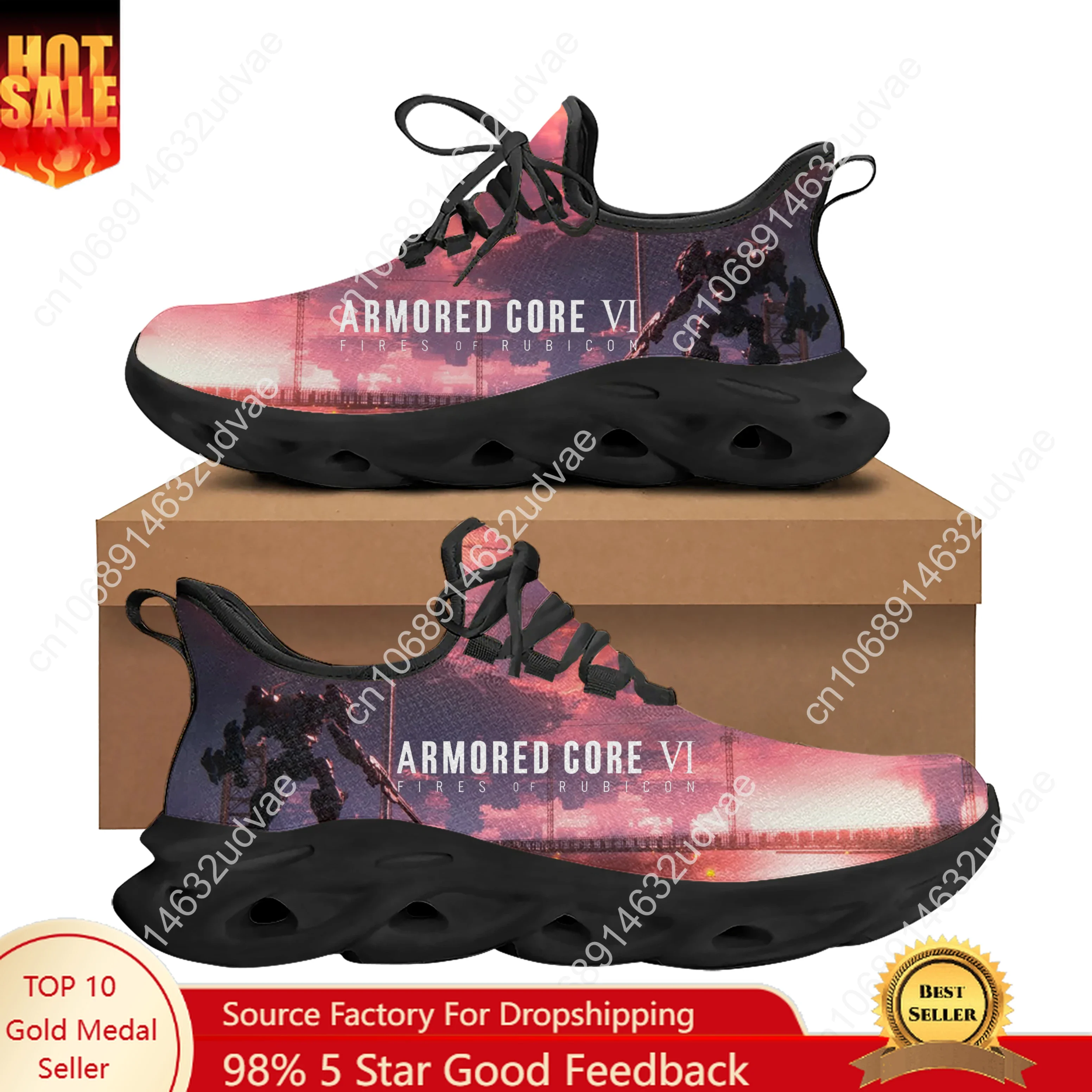 

Armored Core VI Fires of Rubicon Flats Sneakers Mens Womens Teenager Sports Running Shoes Cowboy Custom Lace Up Mesh Footwear