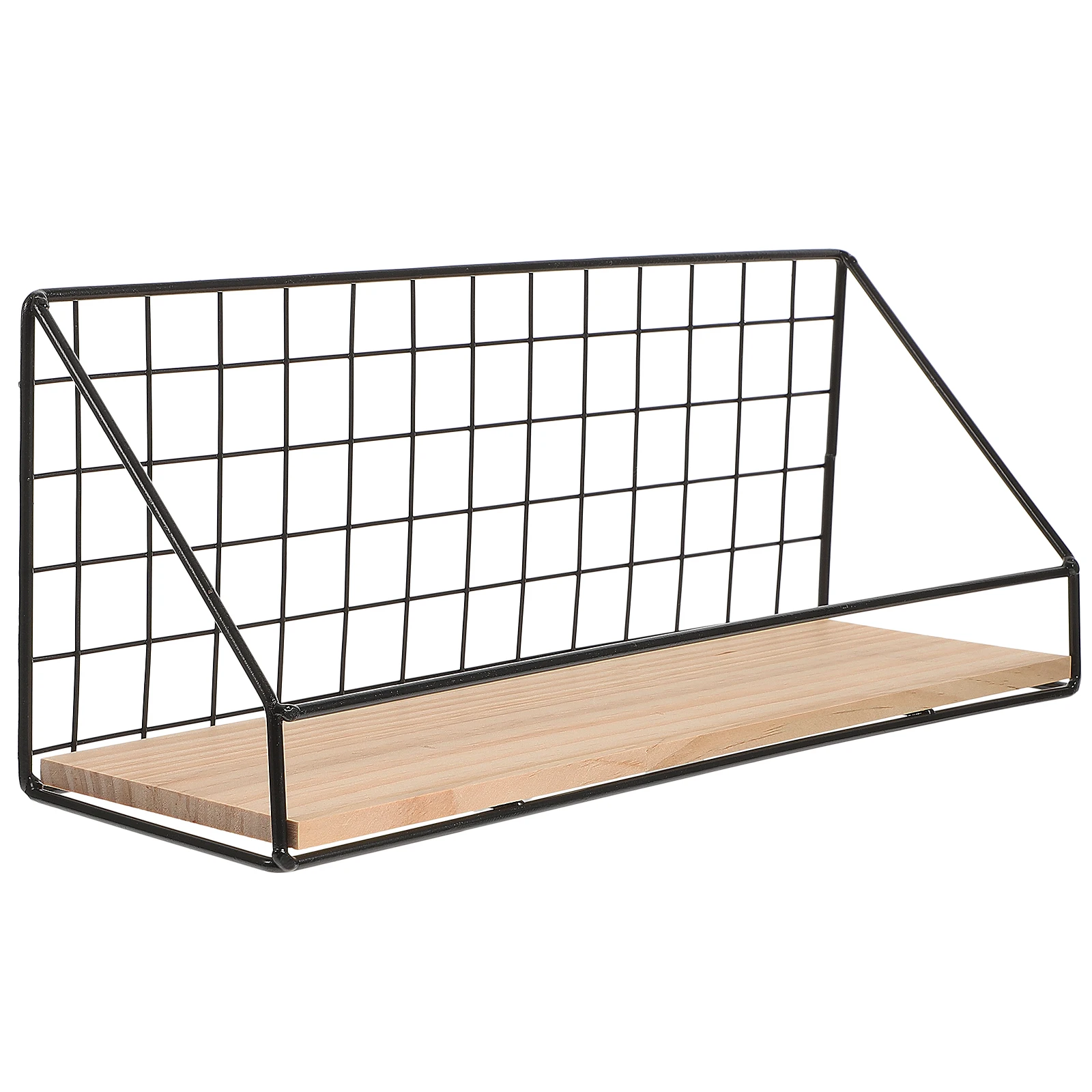 

Iron Wood Organizer Desk Baskets Hanging Shelf Wall Hanging Wall Holder Shelf Storage Rack Storage