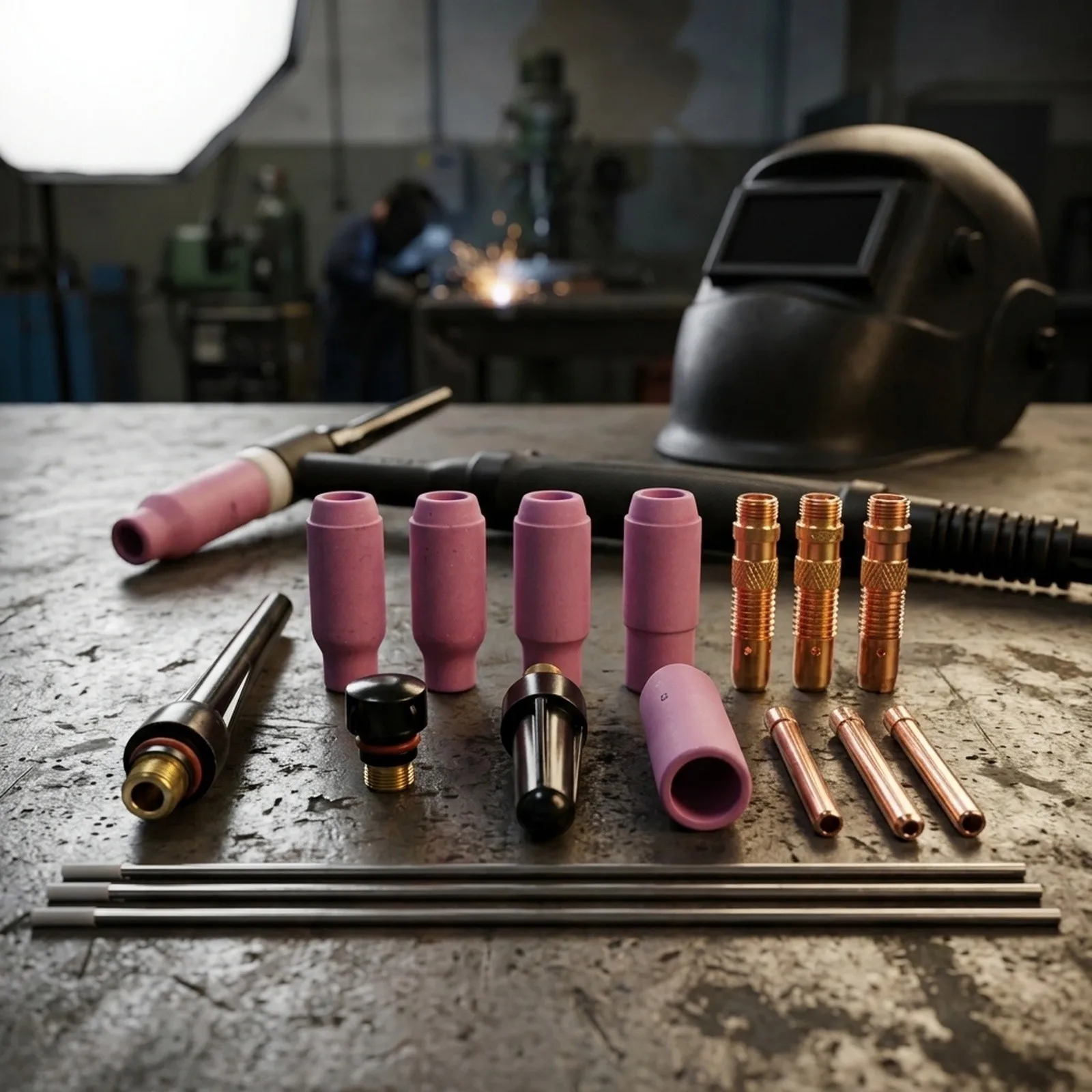 Torches Collet For Water-cooled Torches Lanthanide 17 Pcs/Set For Air-cooled Torches And Practical Torches Collet