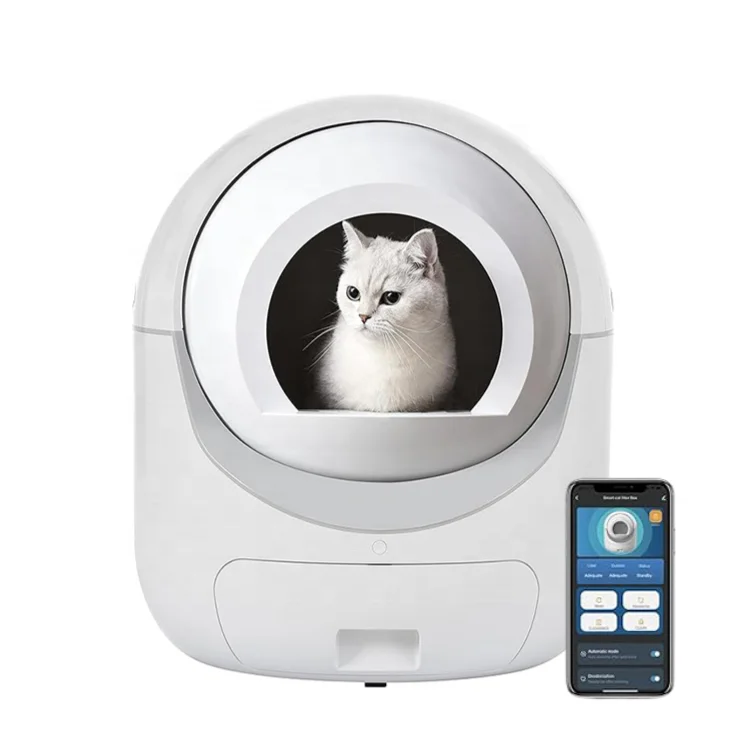 

Automatic Cat . Box Large Self-Cleaning APP Pet Toilet Sandbox For Cats