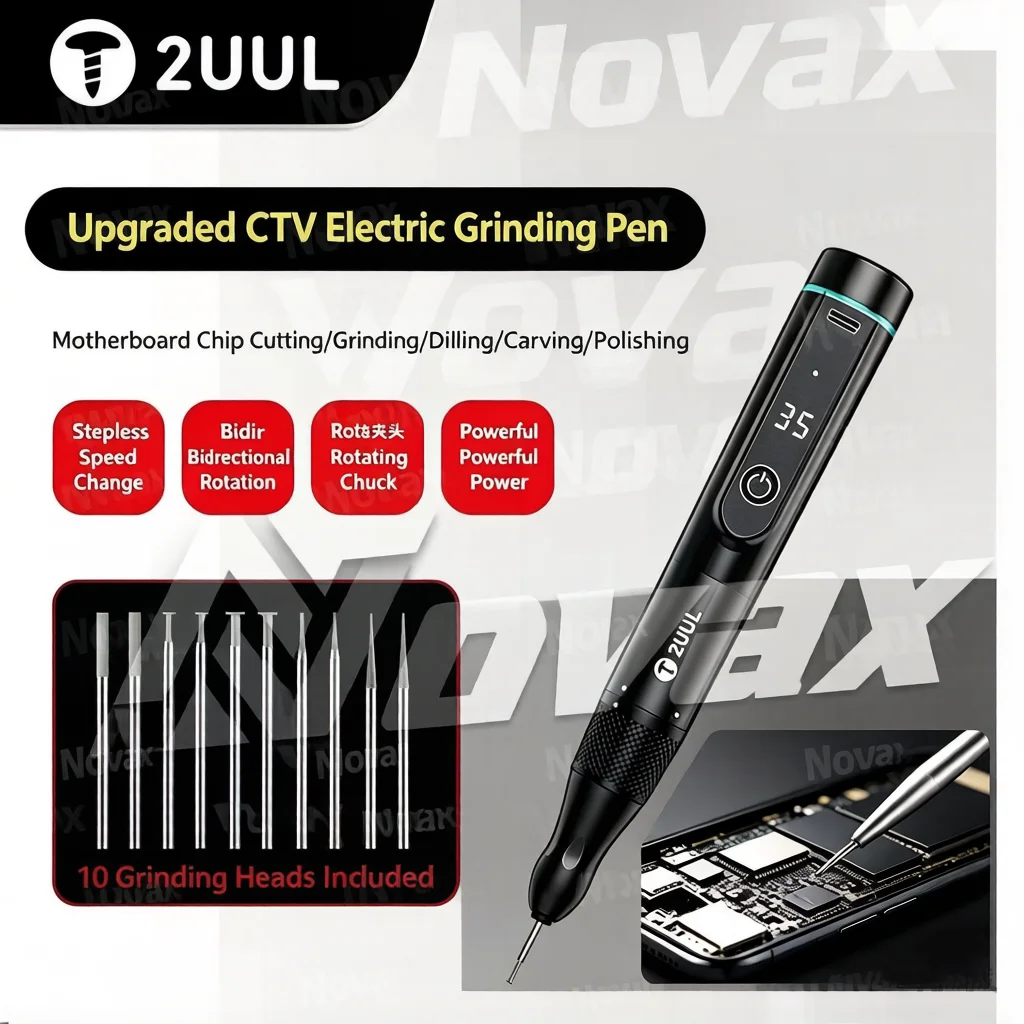 2UUL DA84 CVT Handheld Electric Polishing Pen Continuous Variable Speed IC Maintenance Frame Polishing Tool