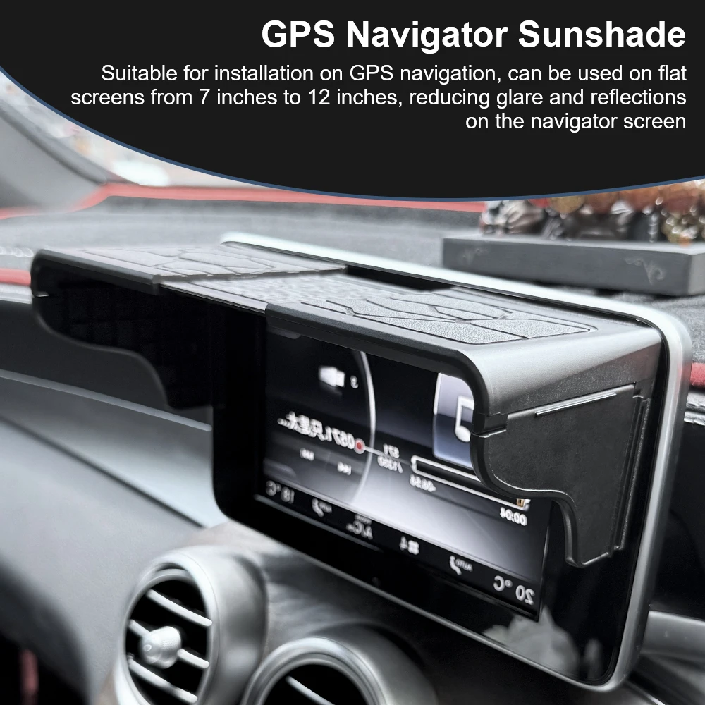Car GPS Navigation Sun Shade Screen Visor Anti-Glare Shield Central Control Screen Accessories Display Screen Visor Universal