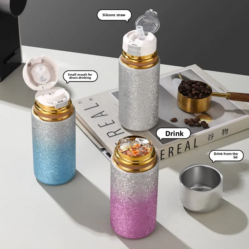 

Titanium gradient capsule pocket cup, stewing tea cup, three-drinking tea-water separation water cup, mini portable thermos cup