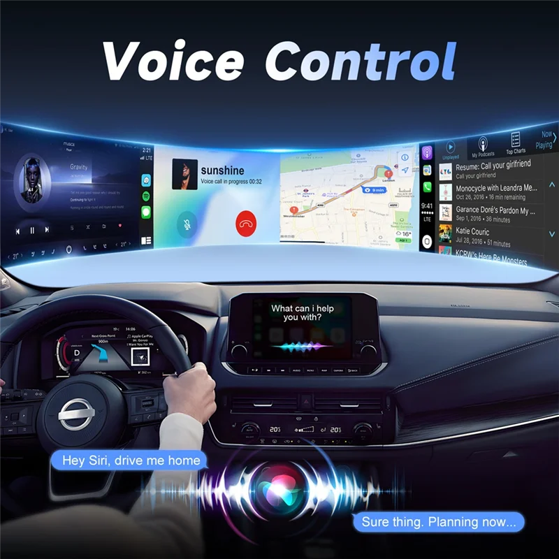 【Shop Now】2 In1 Carplay & Android Auto Mini Box In-Car Screen Projection Box Wired To Wireless Carplay For USB/Type C Dongle