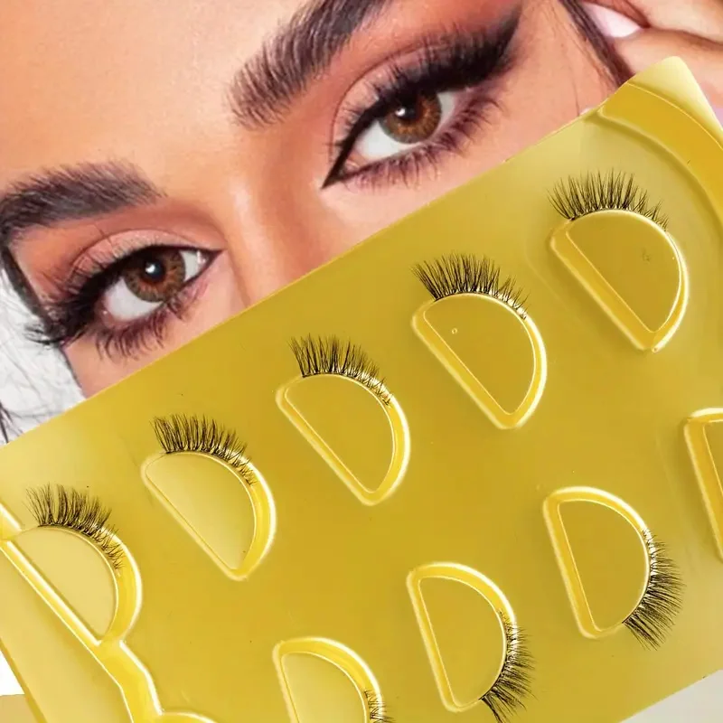 Neue Pure Desire Style Natürliche Leichte Luxus Kurze Einteilige Halbe Falsche Wimpern