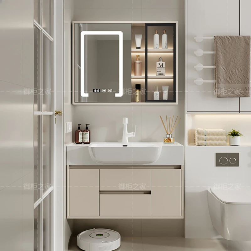 Storage Shelf Floor Bathroom Cabinet Furniture Luxury Plastic Wardrobe Closed Toilet Salon Station Washbasin Towel Gabinete