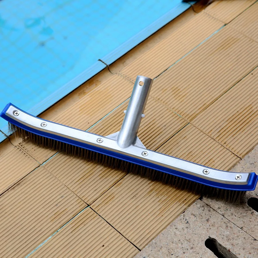 Stainless Steel 18 inci beton dinding kolam renang dan sikat lantai