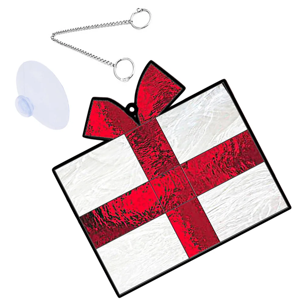 

1 set 1 Set Of Colorful Glass Window Hanging Decor Acrylic Christmas Pendant For Home Party Outdoor Door Window Decoration Xmas